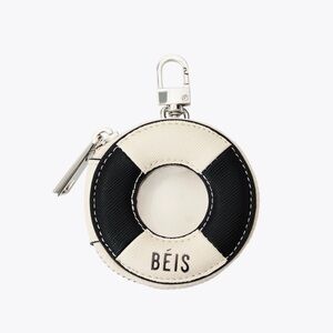 BEIS Black and Cream Circular Keychain